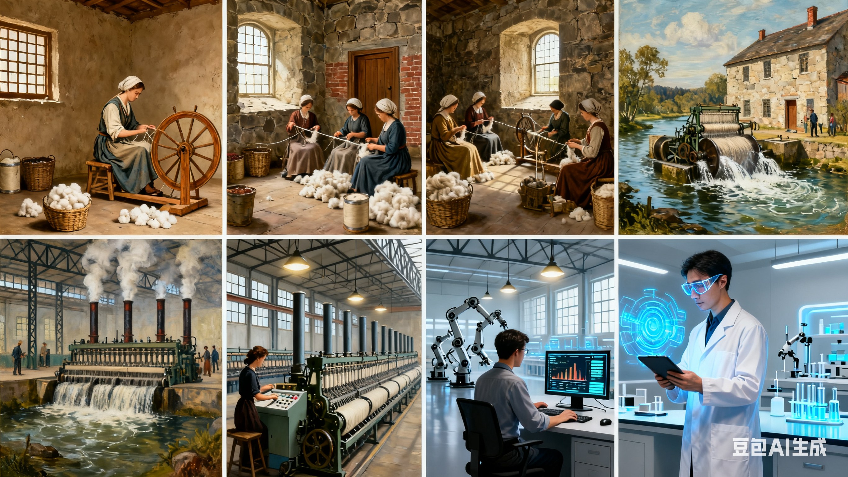 Die Entwicklung des Spinnens: Von den Fingerspitzen zur intelligenten Fabrik