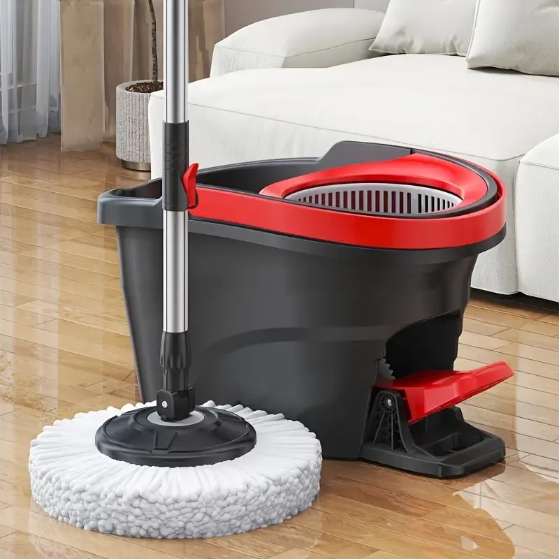 Schwarzer Pedal -Spin -Mop -Set