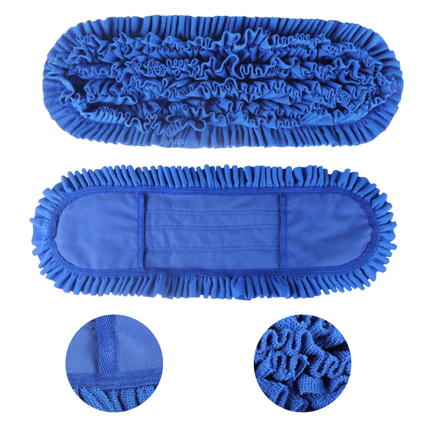 Hochleistungsblau flacher Mikrofaser -Mop -Kopf