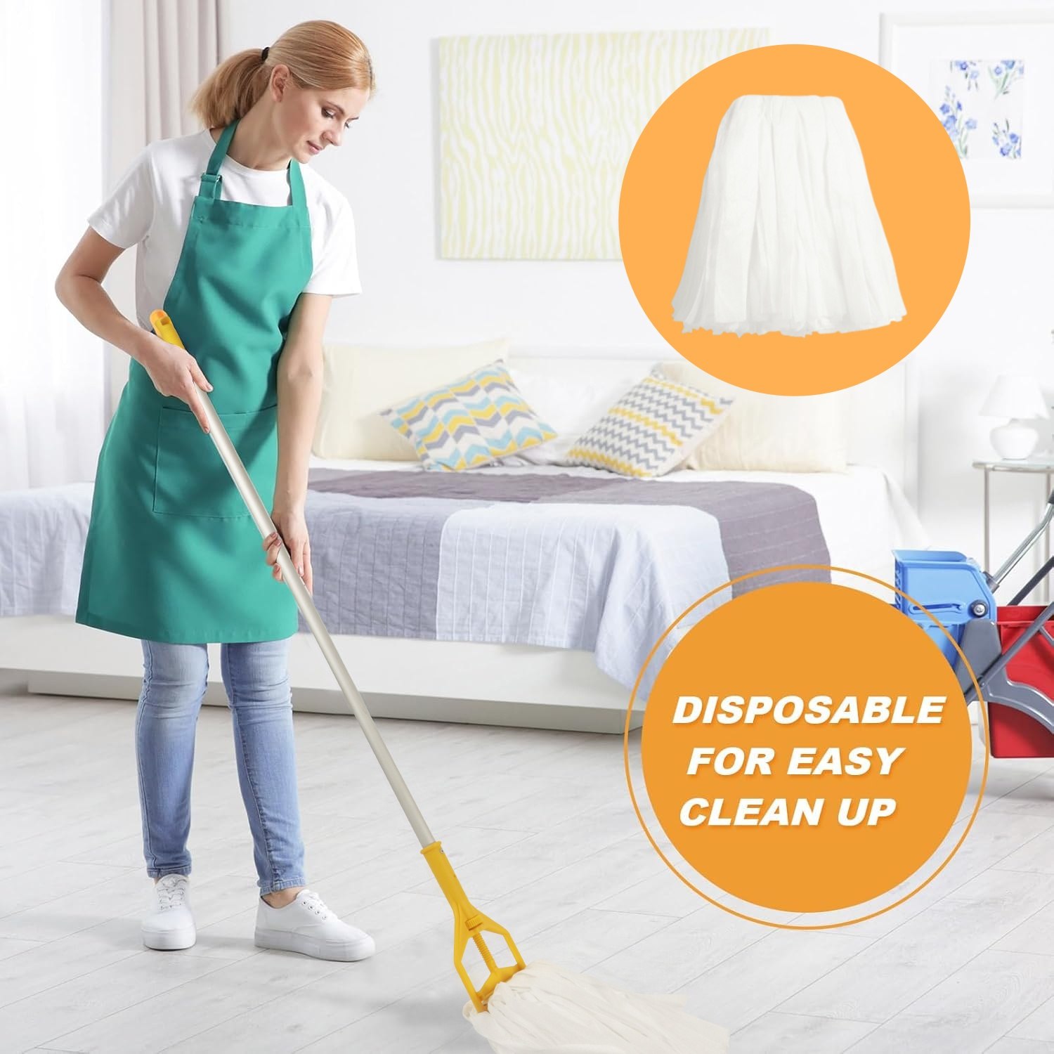 Nicht verwobener breiter Band geschnittener Ende Kentucky Mop Head